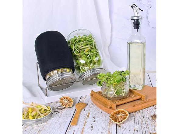 Kitmiido Seed Sprouting Jar Kit 2x32oz