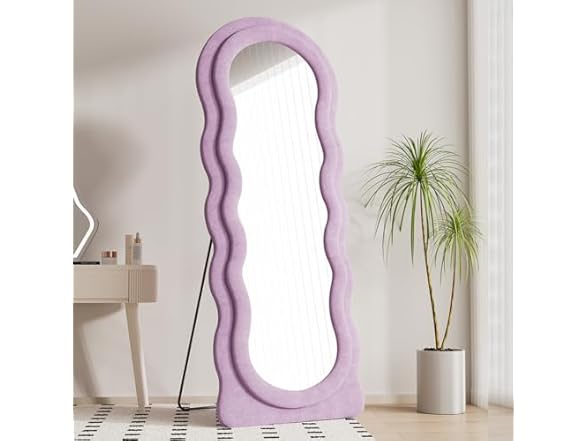 Wavy Full Length Mirror with Stand
