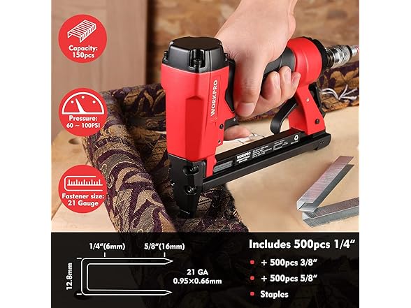 WORKPRO 8016 Pneumatic Staple Gun