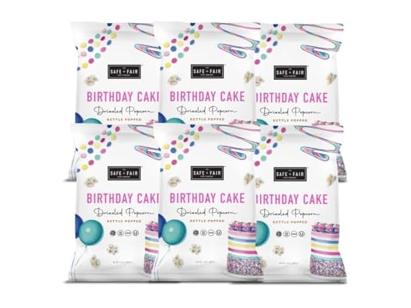 1CT Safe + Fair Birthday Cake Drizzled Popcorn - Gallery 6