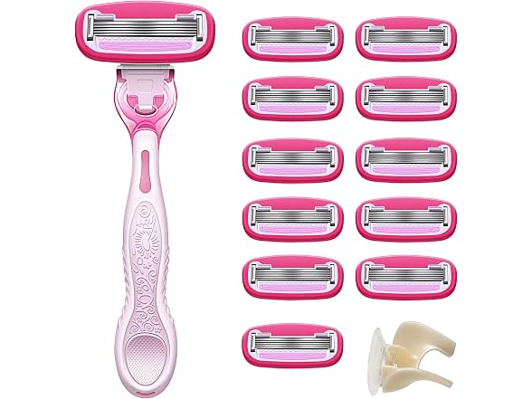 Amazon Basics Womens 5 Blade Razor 12 Cartridges