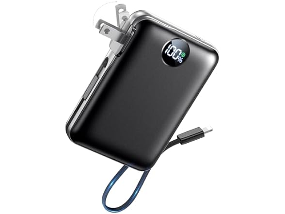 Sucrosey Portable Charger with Built in Cables