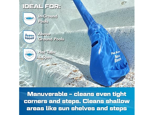 Pool Blaster Aqua Broom XL Ultra Cordless Pool Cleaner