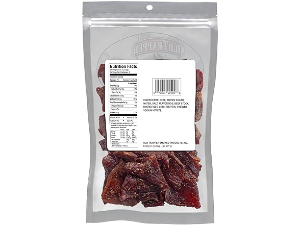 Old Trapper Beef Jerky, Peppered 8 Ounce