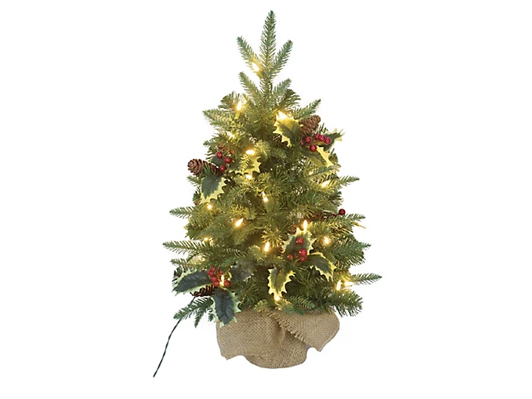 Santa's Workshop, Inc 2' Prelit Mixed Balled Tree