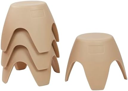 ECR4Kids Ayana Stool Set, Flexible Seating, Sand, 4-Pack