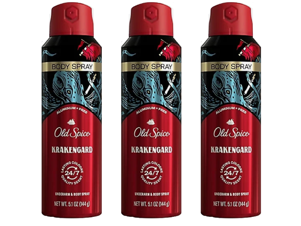 3PK Aluminum Free Underarm & Body Spray