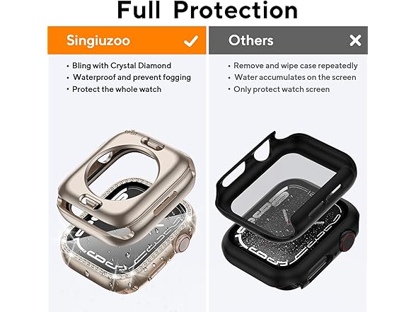 Singiuzoo 2 in 1 Bling Waterproof Case 