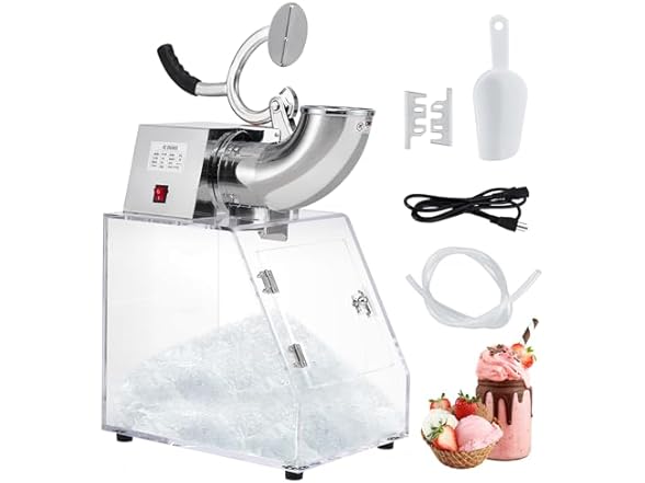 Aprafie Commercial Ice Crusher Shaver Snow Cone Maker