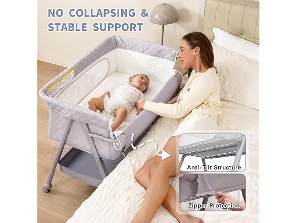Kiniew 2 in 1 Bassinet Bedside Sleeper