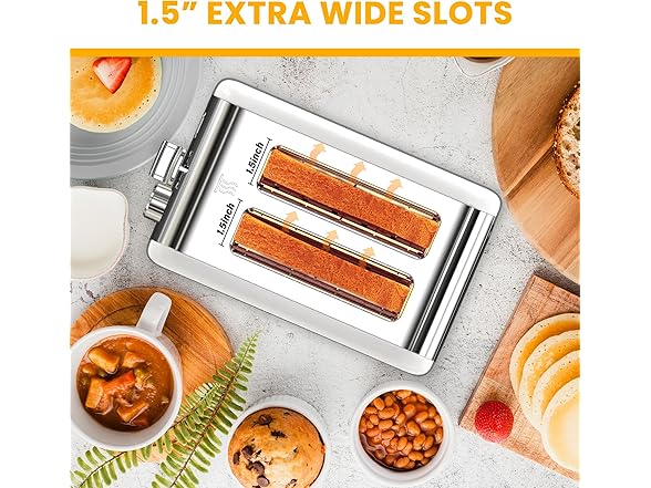 Simple Deluxe 2-Slice Toaster White
