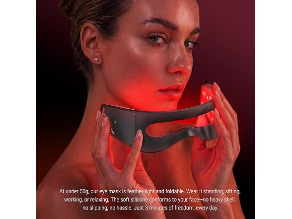 Amifiy Red Light Therapy Eye Mask Black
