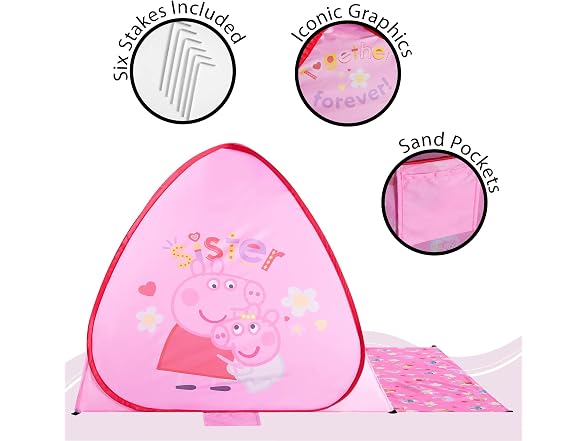 Peppa Pig Canopy Pop Up Tent for Kids