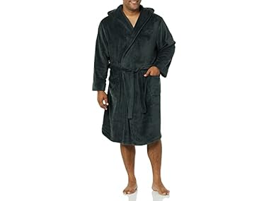 $9.99, Was $24.90, 59% Off! AE Mens MidLength Plush Bathrobe dealfomo