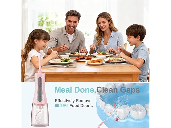 Pink Cordless Water Flosser