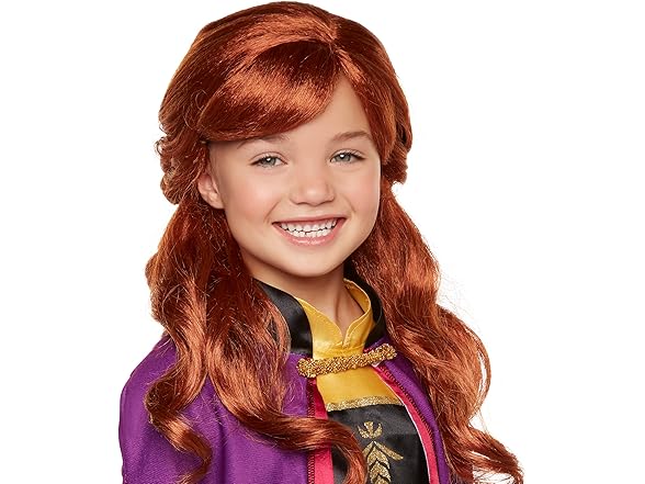 Disney Frozen 2 Anna Wig, 18" Long Flowing Red Hair