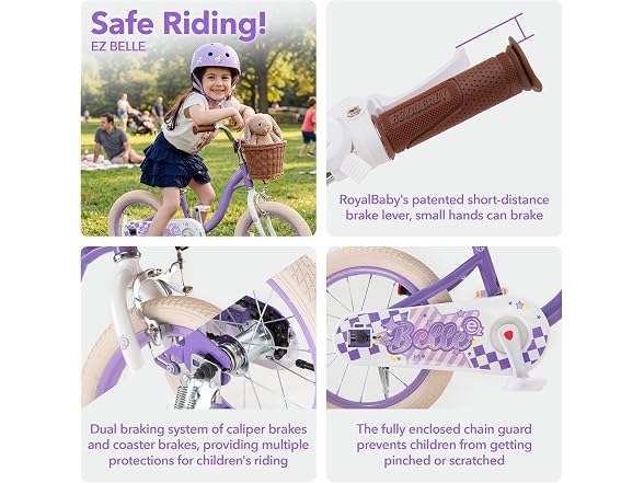 RoyalBaby Girls Bike Belle EZ Kids Bike, 14 Inch