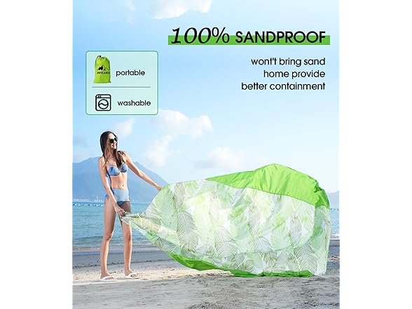 JOYLAMA Beach Blanket Sandproof