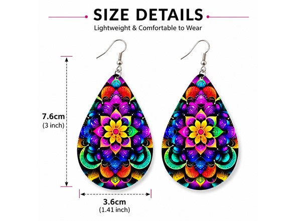 12 Pairs Boho Flower Earrings