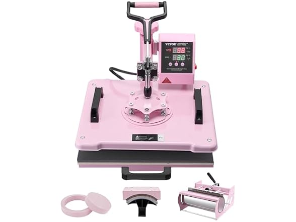 Heat Press Machine 5 in 1 Combo T-Shirt Printing Machine