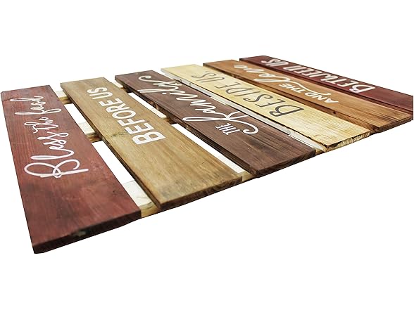 Rustic Bless The Food Wall Sign