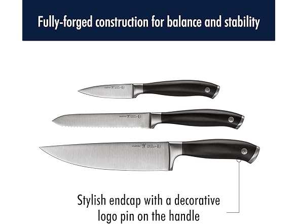 Henckels Forged Elite Razor-Sharp 3-Piece Kitchen Knife Set