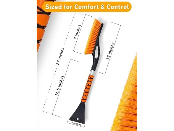 Aluminum Ice Scraper & Snow Brush 27