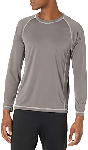 Amazon Essentials Men's Long-Sleeve Quick-Dry UPF 50 Swim Tee, Charcoal, X-Large
