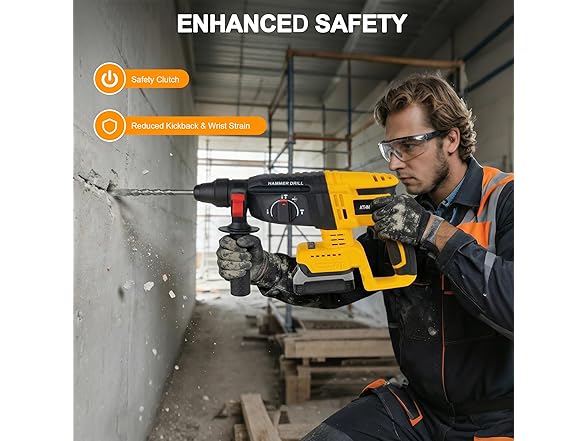 Athnevy FA0702 Brushless Cordless Rotary Hammer Drill
