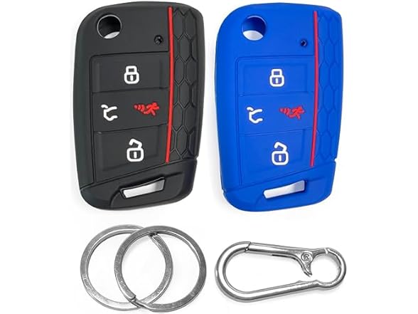 Click&Fit 2-pcs Silicone Key Fob Covers Kit for VW