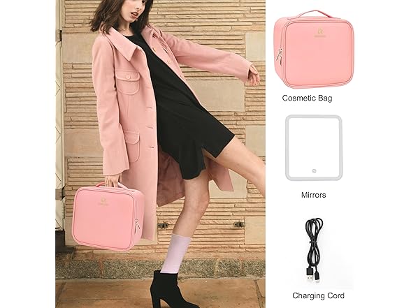 Relavel Makeup Bag with Mirror