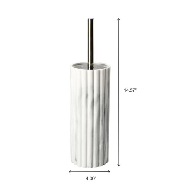 J&V Textiles 8Pc Bathroom Accessories Set WHITE - Gallery 15