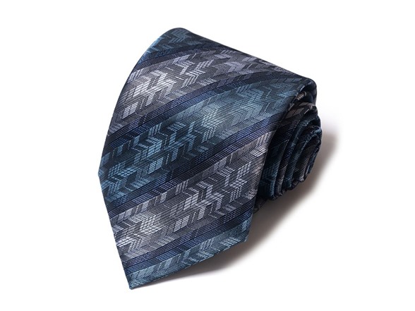Formal Men’s Necktie - Abstract Chevron Pattern