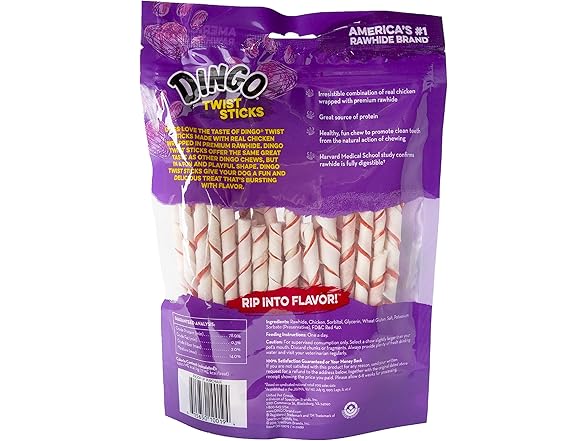 Dingo Twist Sticks 50 Count (Pack of 16)