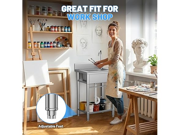 Worcest Stainless Steel Utility Sink