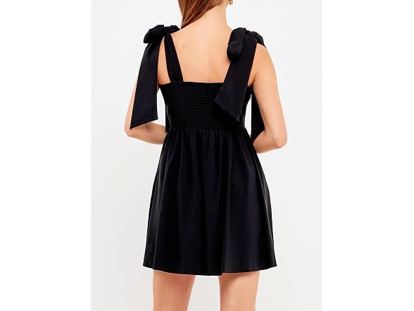 Endless Rose Women (S) Bowed Baby Doll Mini Dress