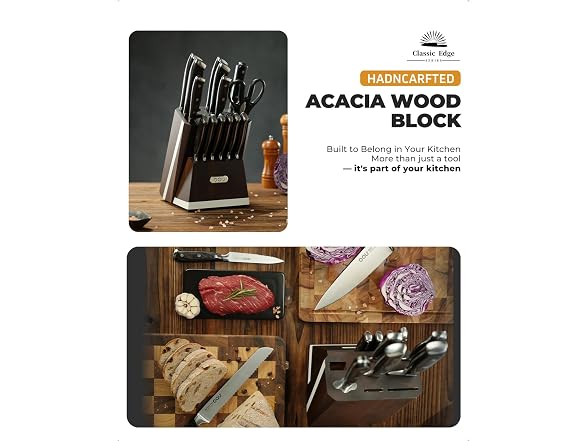 2025 Kitchen Knife Set with Block