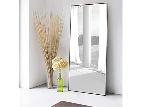 MIRUO Full Length Mirror, Black, 55'' x 16''