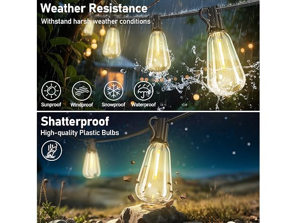 Bosceos 100FT Solar String Lights