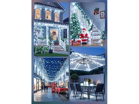 Brightown 2 Pack Solar String Lights Outdoor Waterproof, 80 FT 200 LED