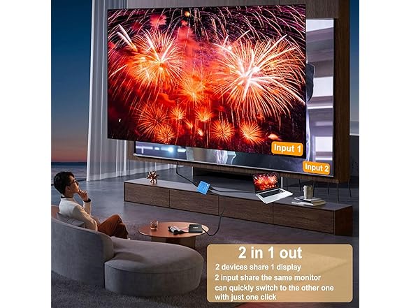 1 in 2 Out Bi-Directional HDMI Switcher