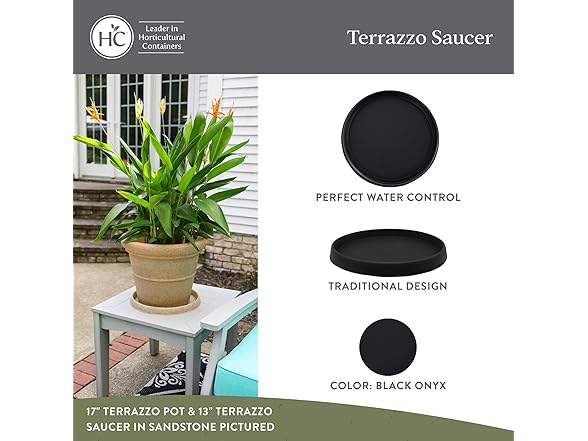 The HC Companies Terrazzo Flower Pot Saucers