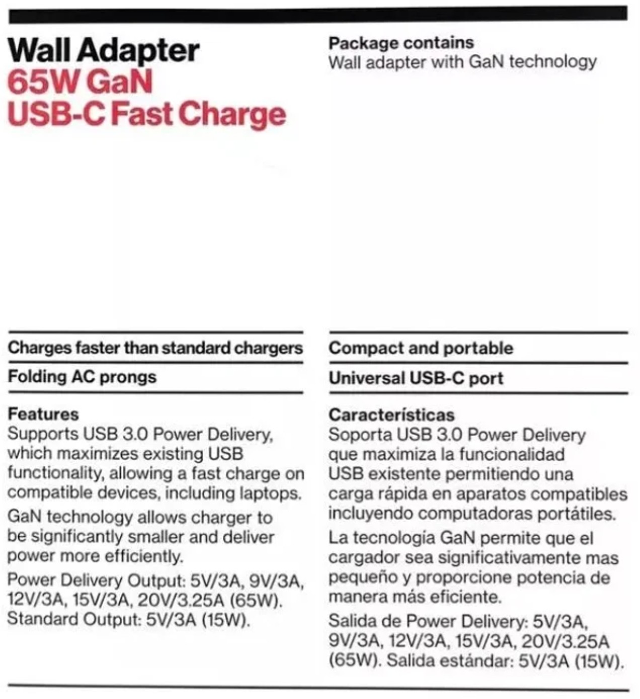 (1 or 2 PACK) Verizon Slim 65W GaN Wall Charger - Gallery 6