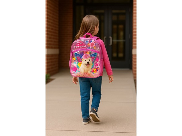 Rainbow Puppy Backpack- 16" Backpack