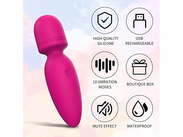 Fuwyiy Mini Massager with 10 Vibration Modes