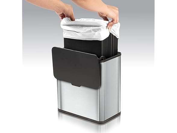 Glad Roomate Stainless Steel Trash Can 1.5G 