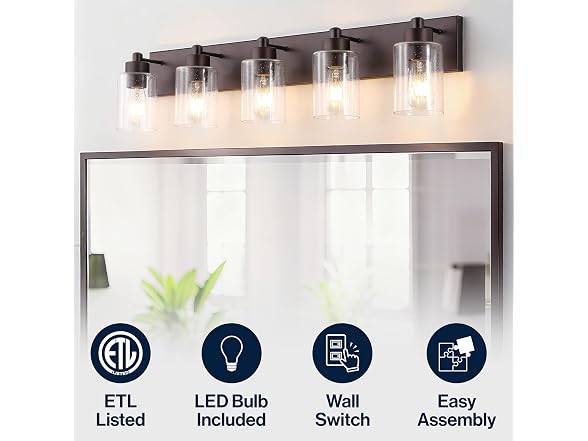 JONATHAN Y Irving 5-Light Bathroom