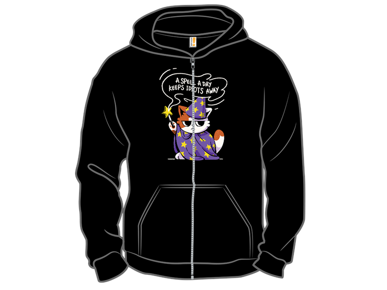 A Spell a Day Keeps Idiots Away Antisocial Cat