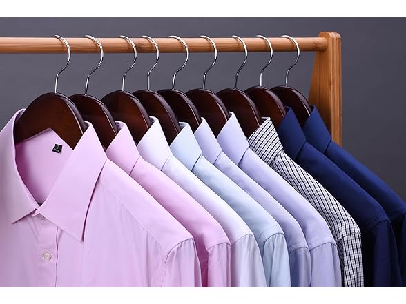 JS HOME Premium Wooden Hangers 20 Pack