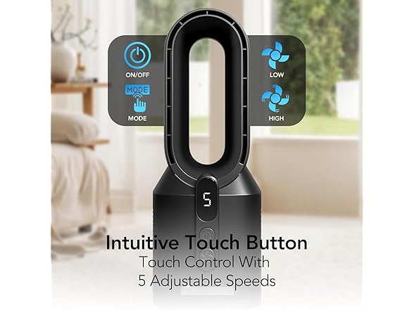 EZ-CHILL 14-in Rechargeable Bladeless Fan